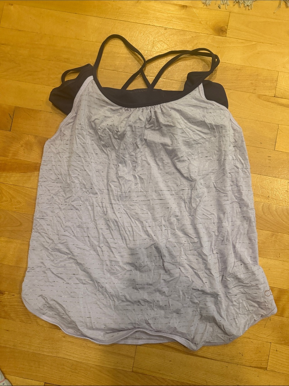 CALIA by Carrie Underwood Light Purple and Black Strappy Camisole